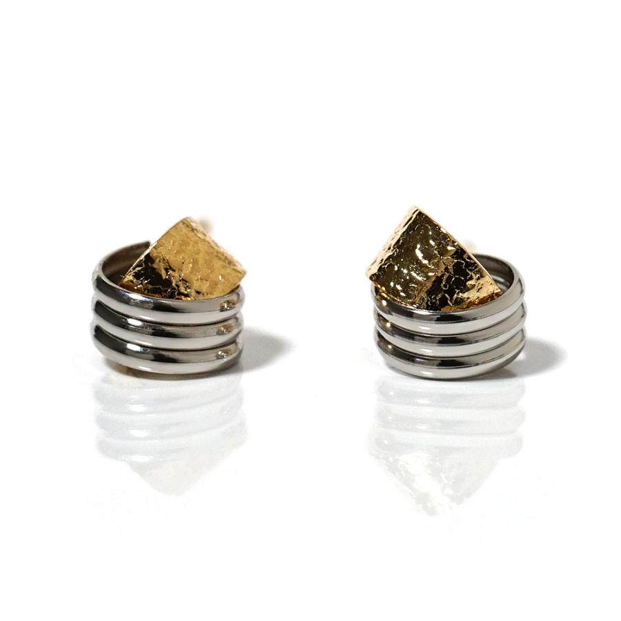 K18/Pt ビーナ コンビ ピアス レディース スタッドピアス ゴールド