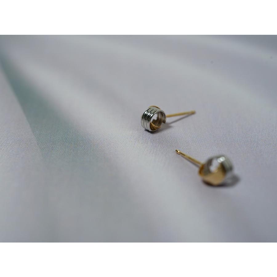 K18/Pt ビーナ コンビ ピアス レディース スタッドピアス ゴールド