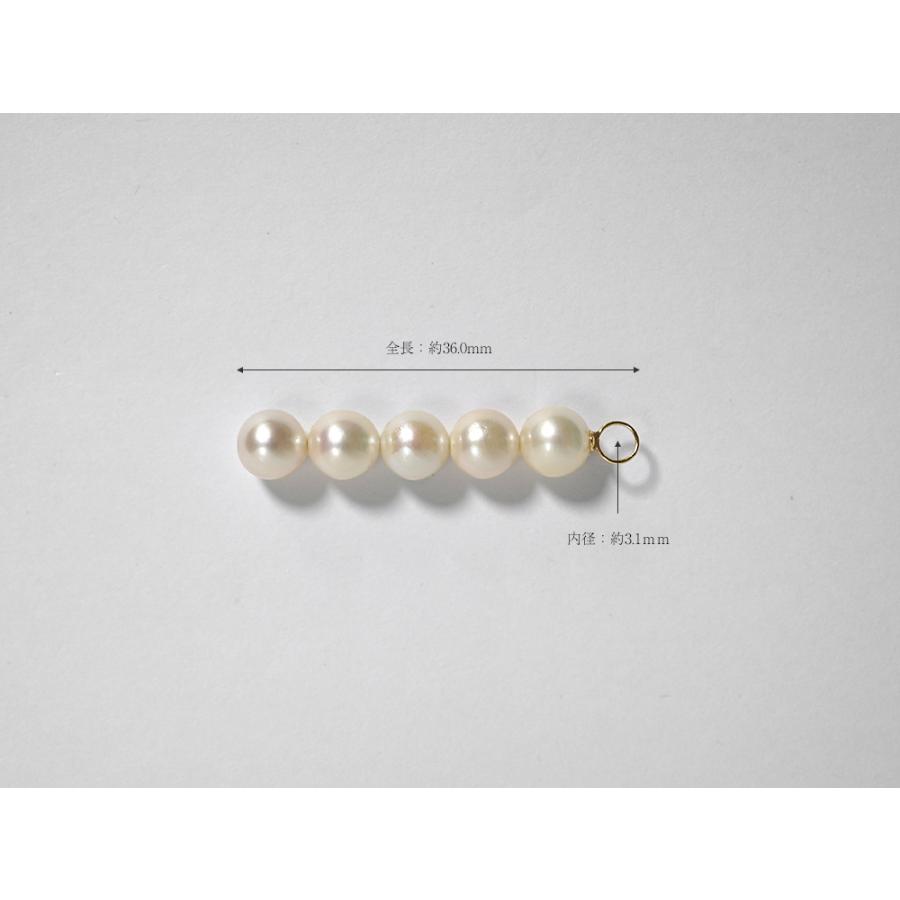 K18 アコヤパール ライン ペンダントトップ レディース 女性用 6月の誕生石 18K 18金 Pt アコヤパール アコヤ真珠 本真珠 ペンダントヘッド rph63544421の画像