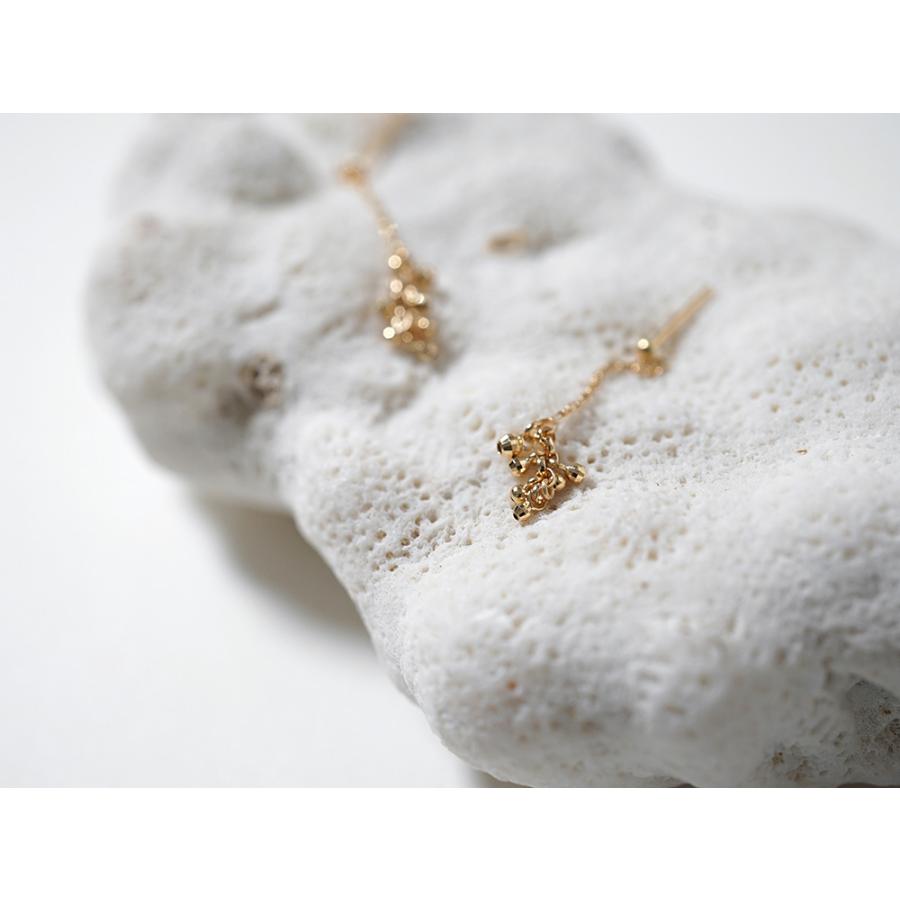 K18 ミラーボール チェーンピアス レディース 女性用 ゴールド 18K 18金 ゆれる 揺れる スタッドピアス プレゼント ギフト rph43014123の画像