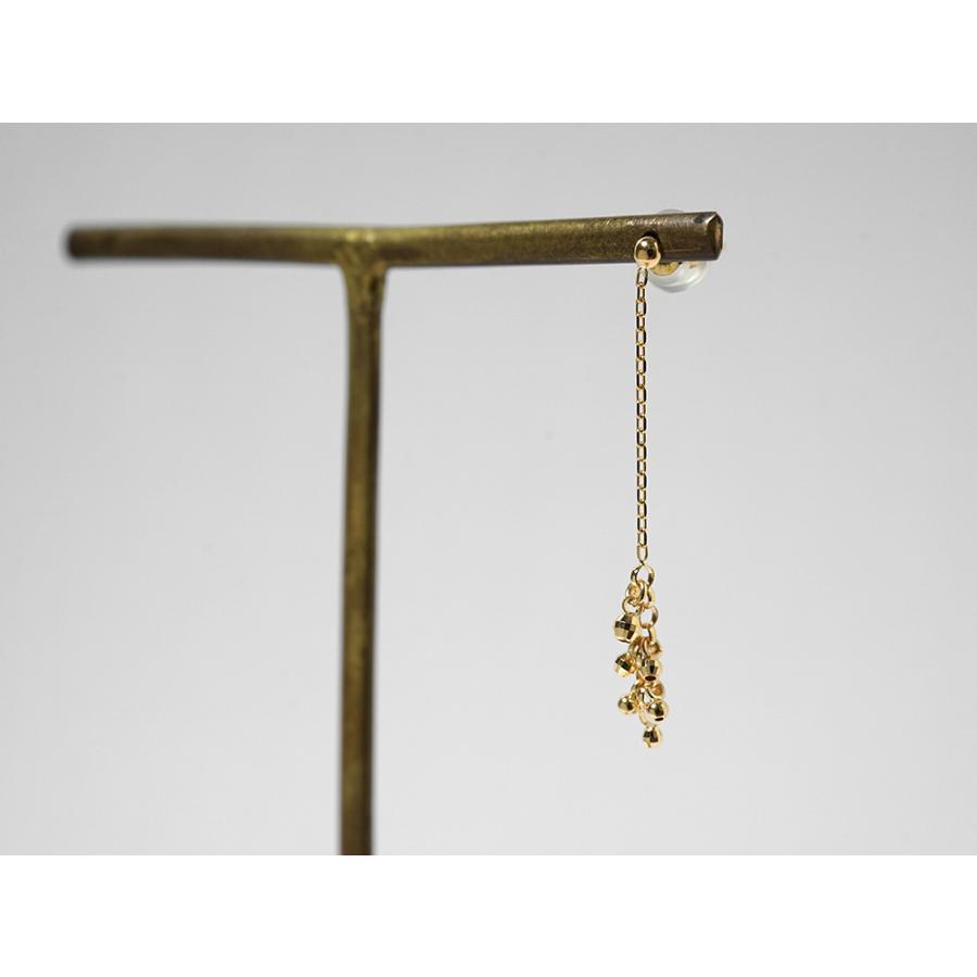 K18 ミラーボール チェーンピアス レディース 女性用 ゴールド 18K 18金 ゆれる 揺れる スタッドピアス プレゼント ギフト rph43014123の画像