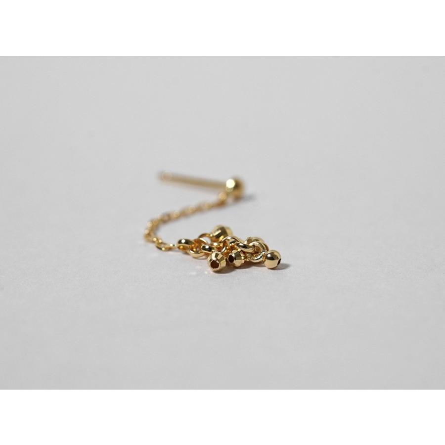 K18 ミラーボール チェーンピアス レディース 女性用 ゴールド 18K 18金 ゆれる 揺れる スタッドピアス プレゼント ギフト rph43014123の画像