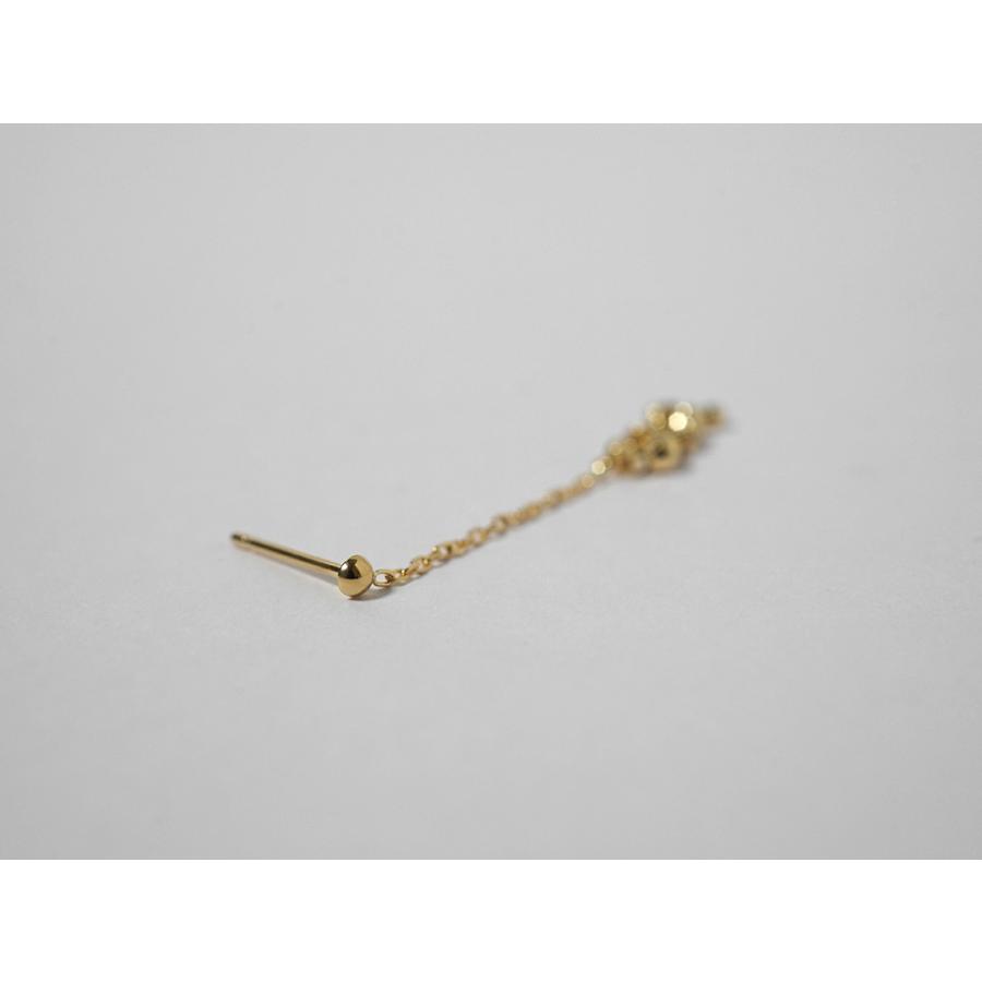 K18 ミラーボール チェーンピアス レディース 女性用 ゴールド 18K 18金 ゆれる 揺れる スタッドピアス プレゼント ギフト rph43014123の画像