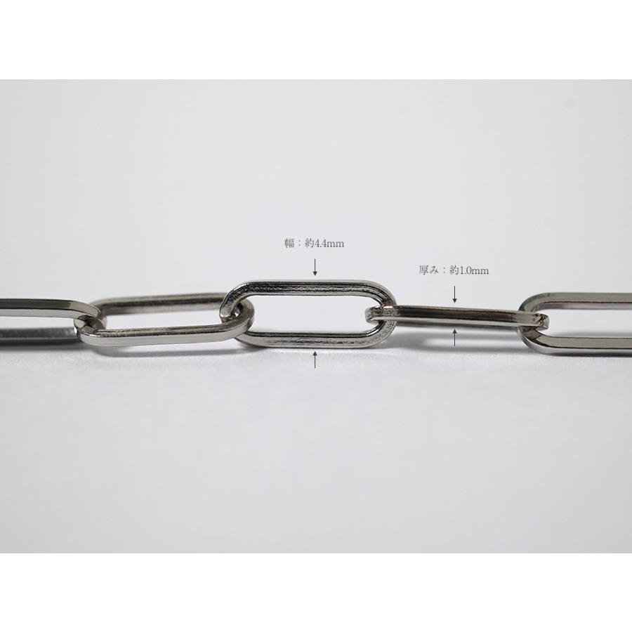 シルバー925 ペーパークリップチェーン4面カット 4mm/50cm Pt ペーパークリップ ネックレスチェーン 4.4mm チェーンネックレス