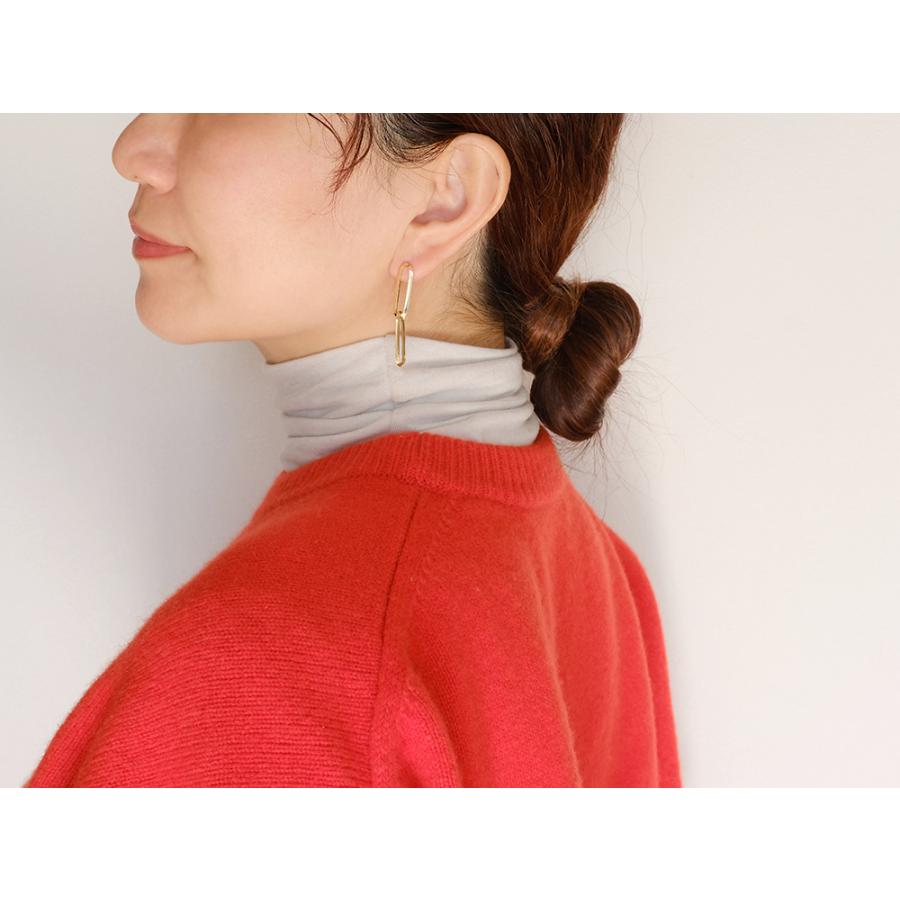 K18 ロングラディアントチェーン ピアス レディース 女性用 18K 18金