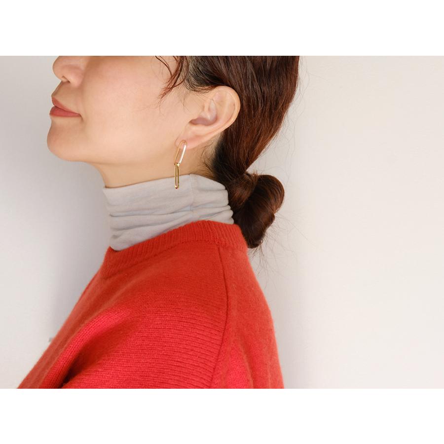 K18 ロングラディアントチェーン ピアス レディース 女性用 18K 18金