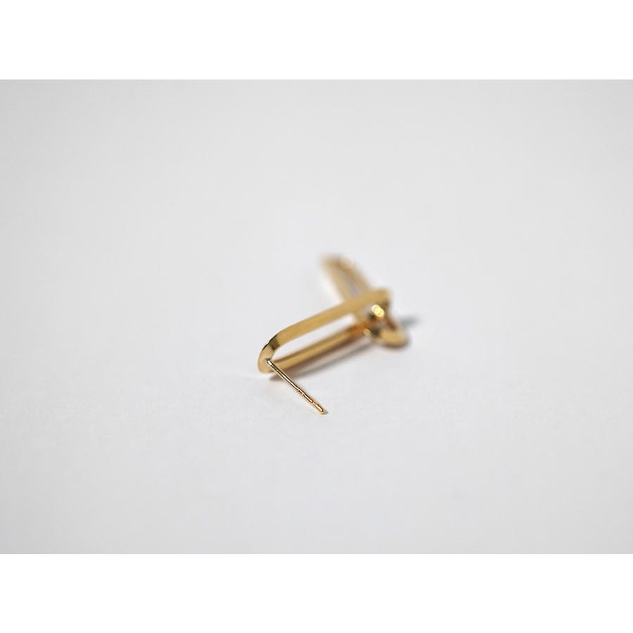 K18 ロングラディアントチェーン ピアス レディース 女性用 18K 18金 ゴールドピアス ペーパークリップチェーン チェーンピアス 大振り rpu100323