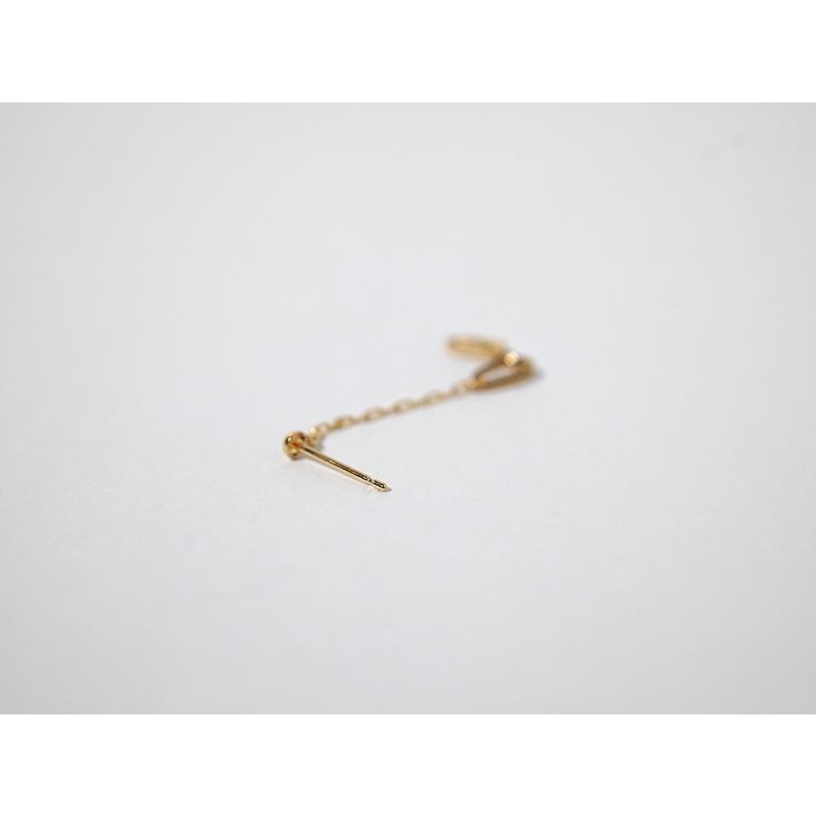 新品✨K18 ペーパークリップチェーン ピアス 1コマ11.3mm 線経1.25 K18 ラディアント ペーパークリップ チェーンピアス レディース 女性用