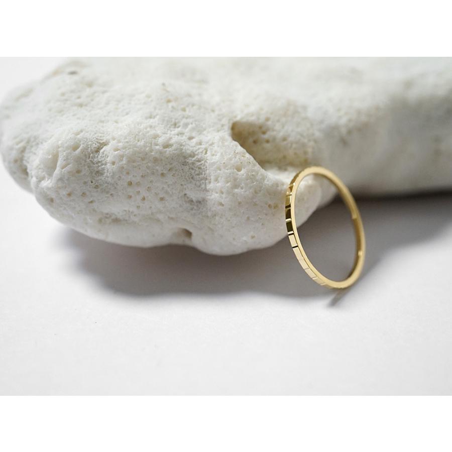 K18 フラット カット リング レディース 女性用 18K 18金 Pt ゴールド プラチナ スクエアカットリング スタックリング 地金リング 重ね付け rpaprg3022の画像