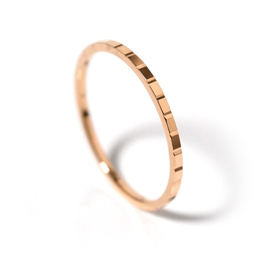 K18 フラット カット リング レディース 女性用 18K 18金 Pt ゴールド プラチナ スクエアカットリング スタックリング 地金リング 重ね付け rpaprg3022の画像