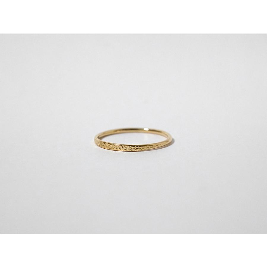 K18 ハーフ ハラネ リング レディース 指輪 リング プレス 地金リング スタックリング 18K 18金 スタッキング スターダスト仕上げ rpaprg4622の画像