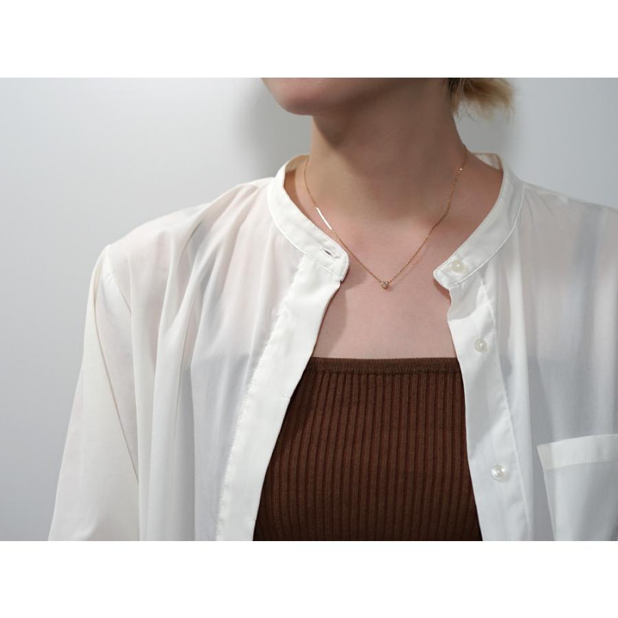 K18 ダイヤモンド プチハート ネックレス レディース 首飾り necklace