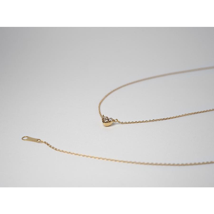 K18 ダイヤモンド プチハート ネックレス レディース 首飾り necklace