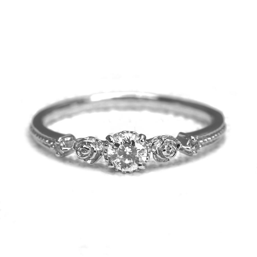 11/28午後値上げ実施】 K18 ダイヤモンド ローズ リング ダイヤ