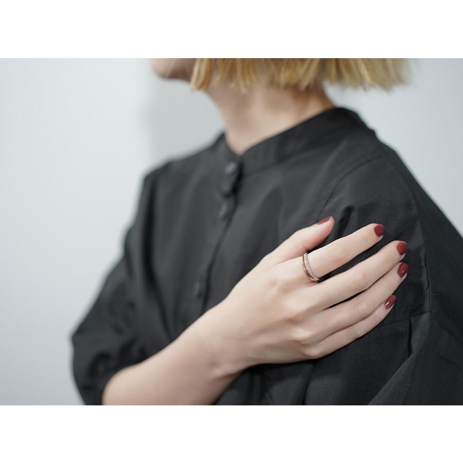 dino　K18 リング ダイヤモンド ダブルラインリング 11/28午後値上げ実施】 K18 ダイヤモンド 2Line リング 2本の