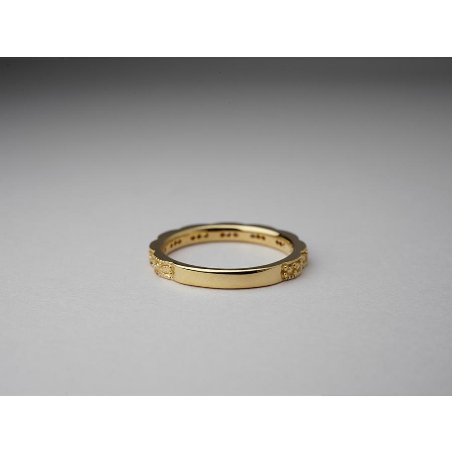 K18 ヴァーグ ダイヤモンド リング ポップで魅惑的なデザインで華やか