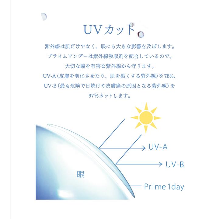 プライムワンデー Prime 1day 1箱30枚 クリア ワンデー 小松菜奈 puraimu 度あり DIA14.2mm クリアコンタクト 送料無料｜rapidcontact｜05
