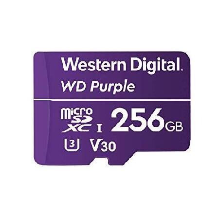 豪奢な Purple WD 256GB microSD Digital 特別価格Western 監視カメラ 【国内正規代好評販売中 WDD256G1P0A UHS-3 SDXC MicroSDメモリーカード