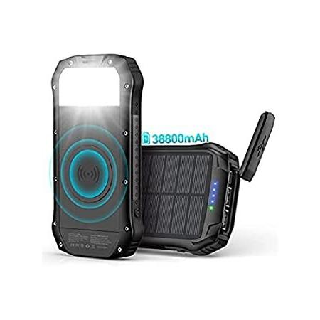 【2021 新作】 特別価格Portable-Solar-Charger-Power-Bank 5V好評販売中 Dual Pack, Battery External 38800mAh - モバイルバッテリー