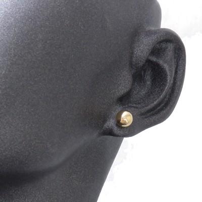 限定特価！K18 18金 ５mm丸玉　スタッドピアス 新品 日本製 送料無料 楽天市場】K18 5mm丸玉ピアス (軸太0.9mmX長さ1cmポスト)(18金