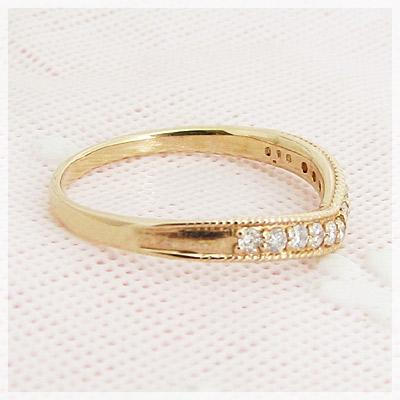 エタニティ ダイヤモンド V字 リング K18 指輪 : ジュエリーラピネス