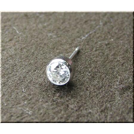 サファイア ダイヤモンド 花 K14HG ピアス (片方) 非加熱パープル 