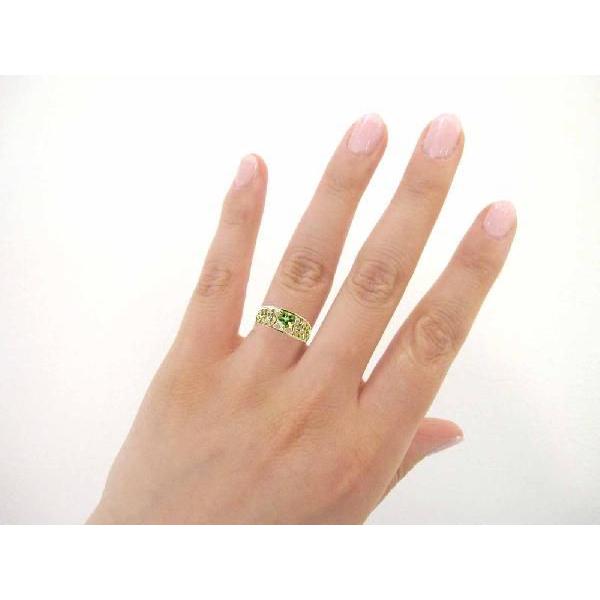 K18ゴールド ハート型リング ペリドット ペリドット ハート リング K18イエローゴールド : ジュエリーラピネス