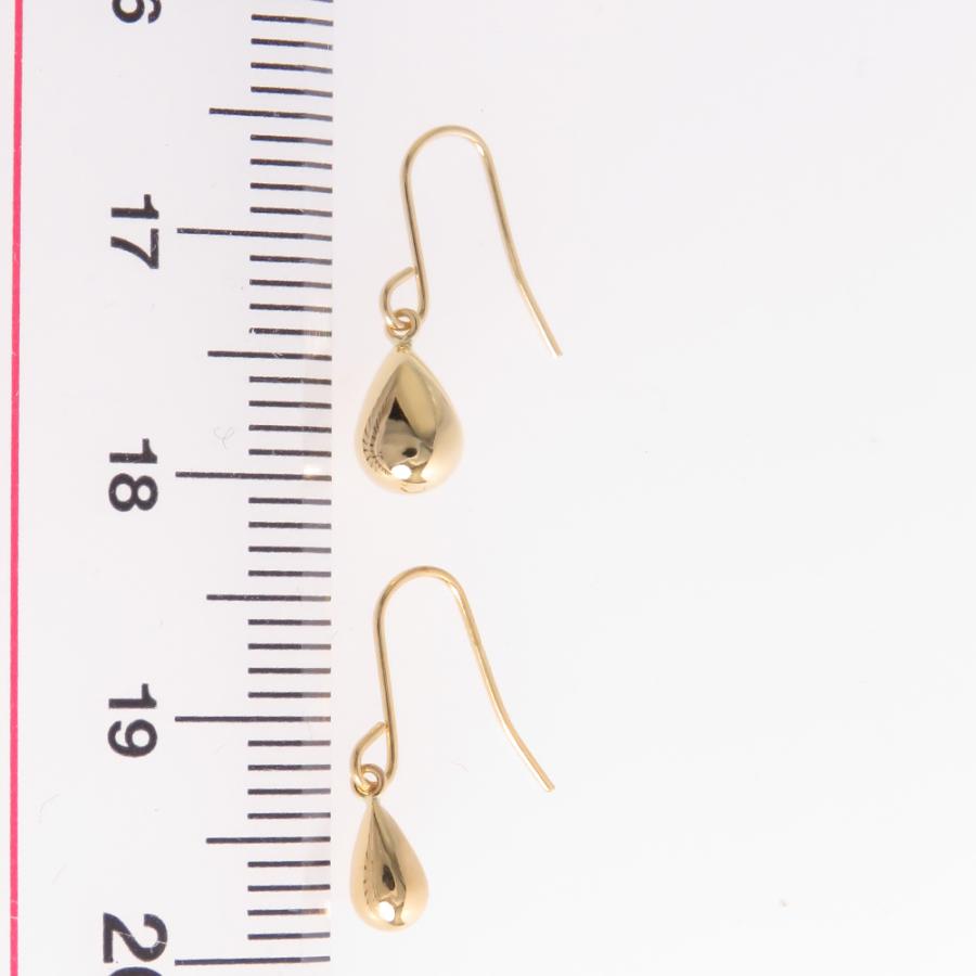 K18PG フックピアス 18金 ツユ つゆ 露 ティアドロップ 雫 しずく