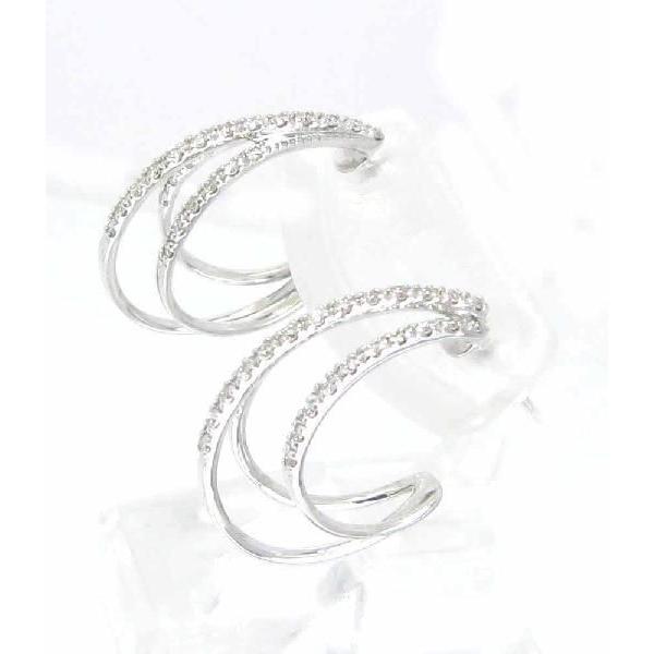 ダイヤ ピアス K18WG ホワイトゴールド ダイヤモンド 0.36ct