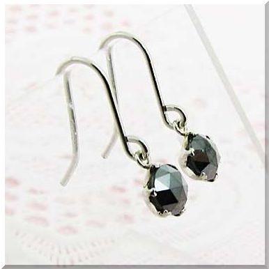 ブラックダイヤ PT900 プラチナ フックピアス 0.5ct : ジュエリーラピ