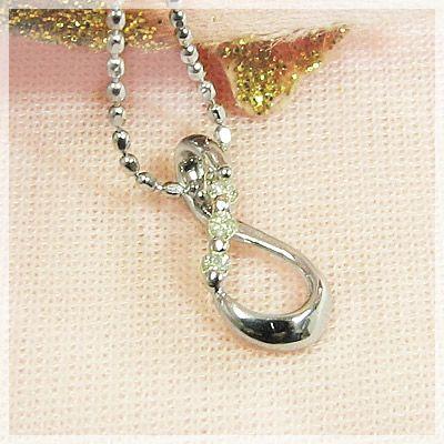 ダイヤモンド ネックレス K10ホワイトゴールド 3石 : ジュエリーラピ 