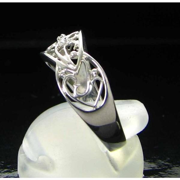 ダイヤモンド リング 指輪 0.03ct 唐草模様 モチーフ プラチナ900の画像