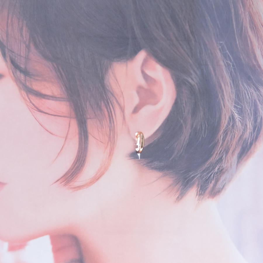 セグメントリングピアス クリッカーピアス レディース メンズ 18金 10