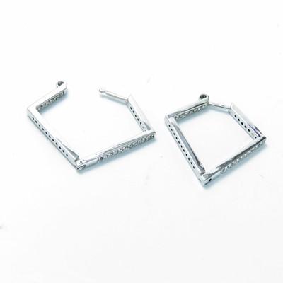 ダイヤモンド ピアス プラチナ900 0.5ct フープ 中折れ Pt900 フープ