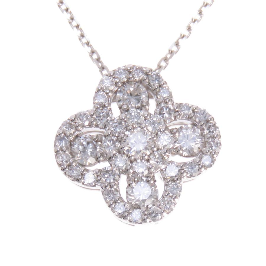 ダイヤモンド ペンダントネックレス Pt900 0.5ct フラワー お花 