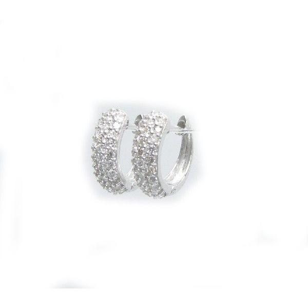 ダイヤモンド ピアス K18ホワイトゴールド 0.5ｃｔの画像