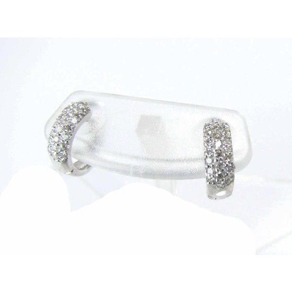 【新品同様】K18 ダイヤモンド フープ ピアス パヴェ0.3ct diae0010_3.jpg