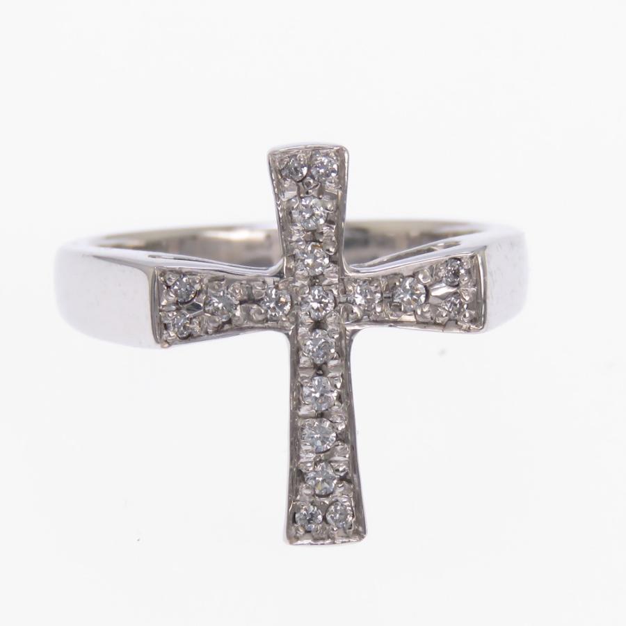 クロス 十字架 cross プラチナ リング Pt900 メンズ ダイヤモンド ペアリングにも
