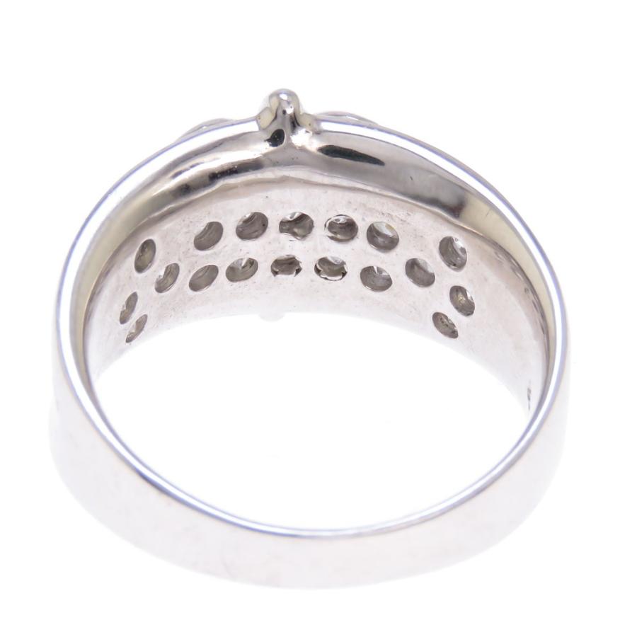 メンズ 百合の紋章 0.97ct ダイヤモンド リング Pt900 プラチナ