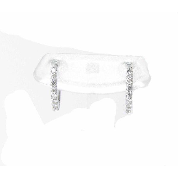 ダイヤモンドピアス フープ 中折れ ピアス 0.2ct k10 k18 pt900