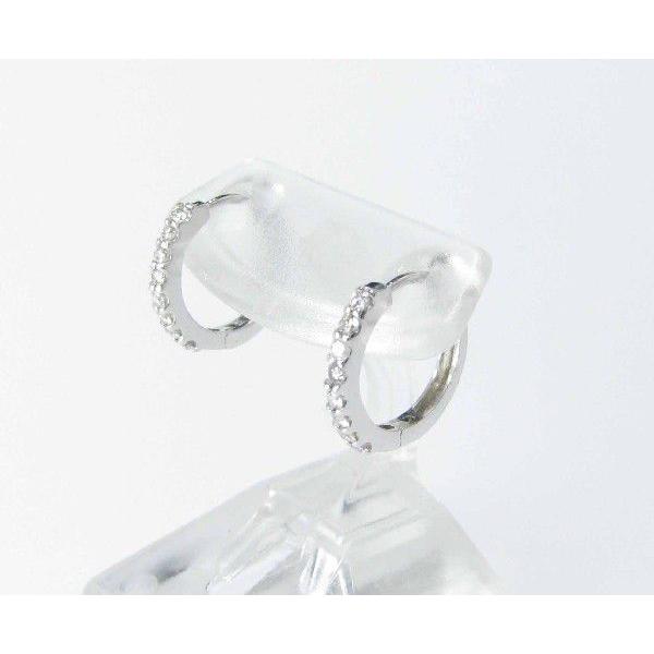 ダイヤモンドピアス フープ 中折れ ピアス 0.2ct k10 k18 pt900