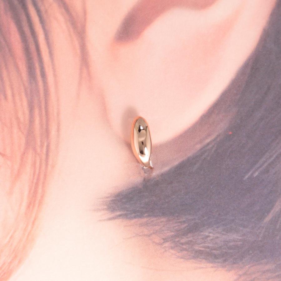 【新品未使用】地金　１８金　月甲フープピアスYG  5×10mm 日本未発売】 地金＊18金【5×10mm 月甲フープピアス】Yゴールド