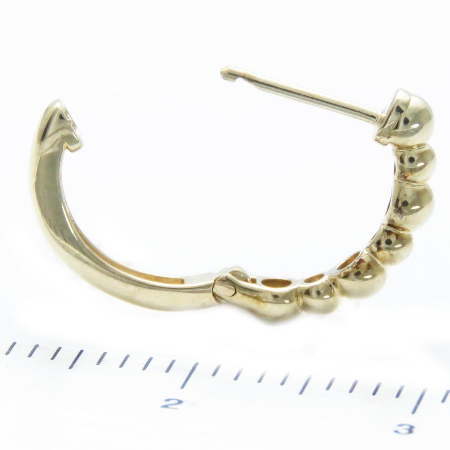 中折れピアス フープピアス 地金 K18 2.5×12の画像