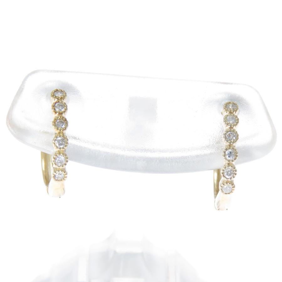 ダイヤモンド ピアス K10 フープ 中折れ式 : ジュエリーラピネス