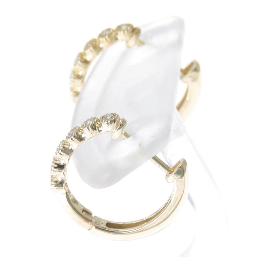 ダイヤモンド ピアス K10 フープ 中折れ式 : ジュエリーラピネス