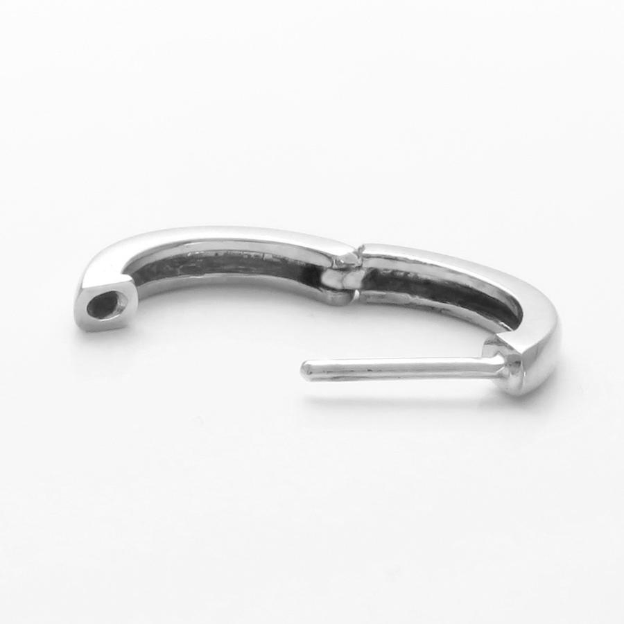 フープ ピアス 地金 K18WG 2×11 中折れ式 : ジュエリーラピネス - 通販