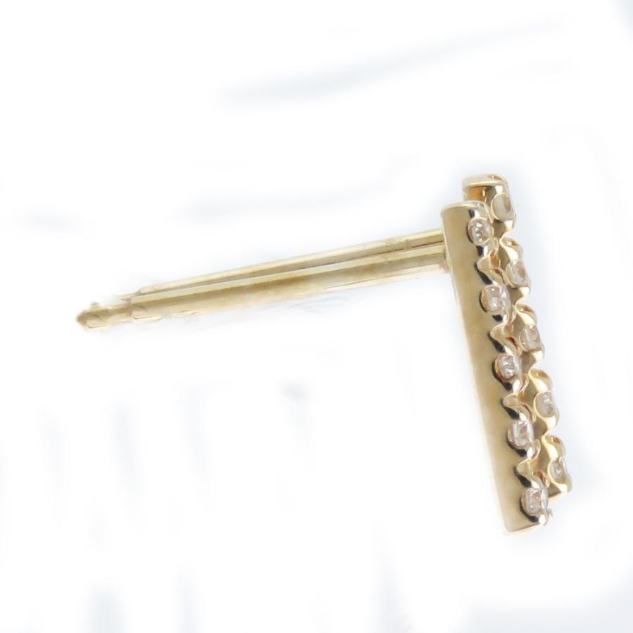 ダイヤ ピアス ダイヤモンド ダイアピアス K10 10金 K18 バー