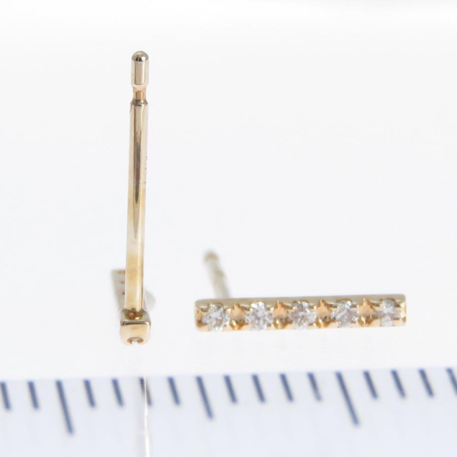 ダイヤ ピアス ダイヤモンド ダイアピアス K10 10金 K18 バーピアス I