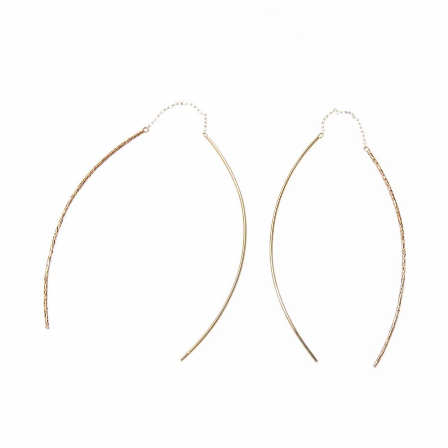 アメリカンピアス K10 地金 金線 ロングピアス 長いピアス 