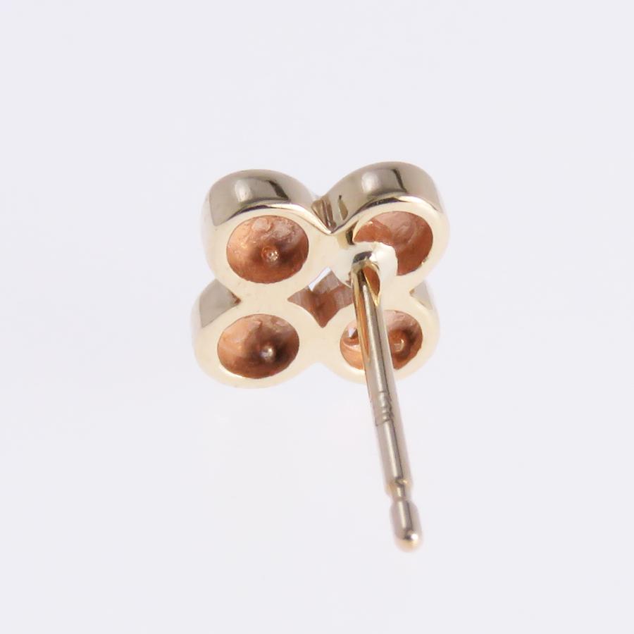 ✨未使用✨　K10 ピアス　フラワー　ダイヤモンド　花　クローバー　プレゼント K10WG ダイヤモンドフラワー 花 軟骨ピアス・ボディピアス